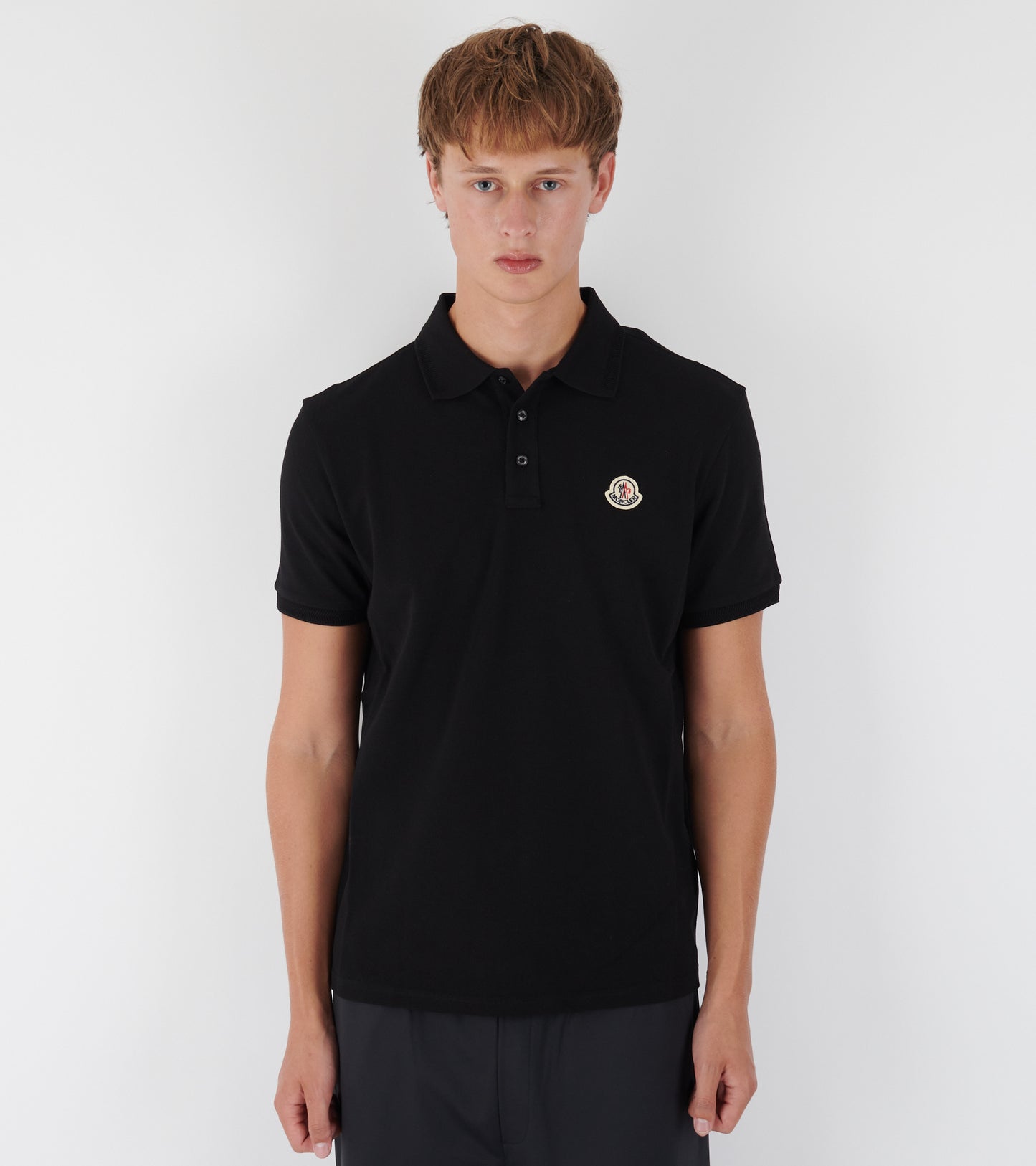 S/S Logo Patch Polo Black