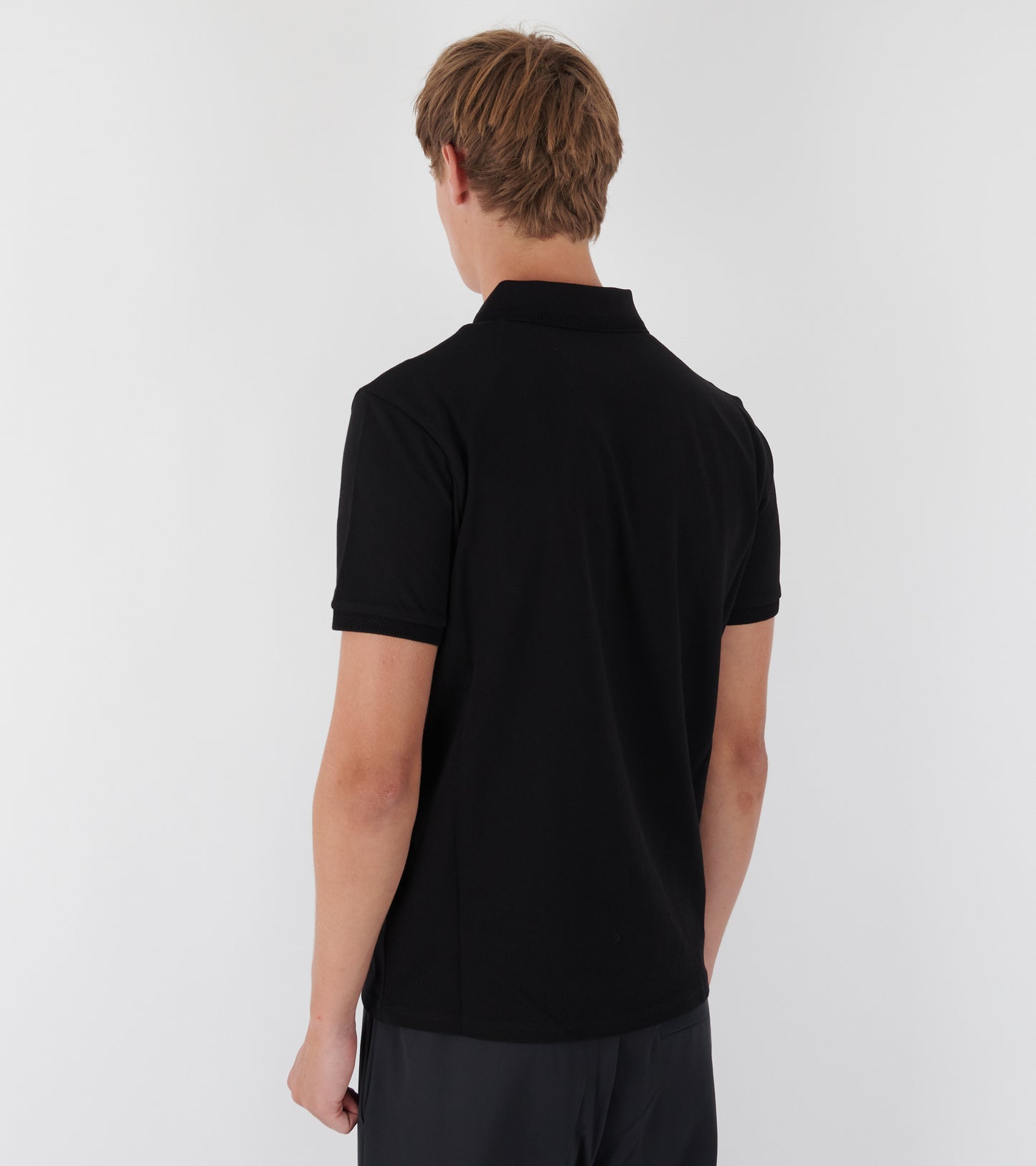 S/S Logo Patch Polo Black
