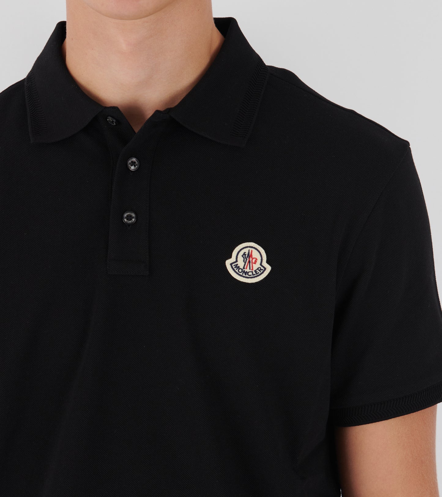 S/S Logo Patch Polo Black
