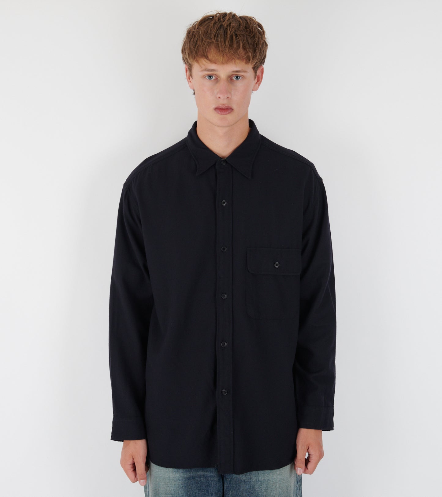 Wool Shirt Navy