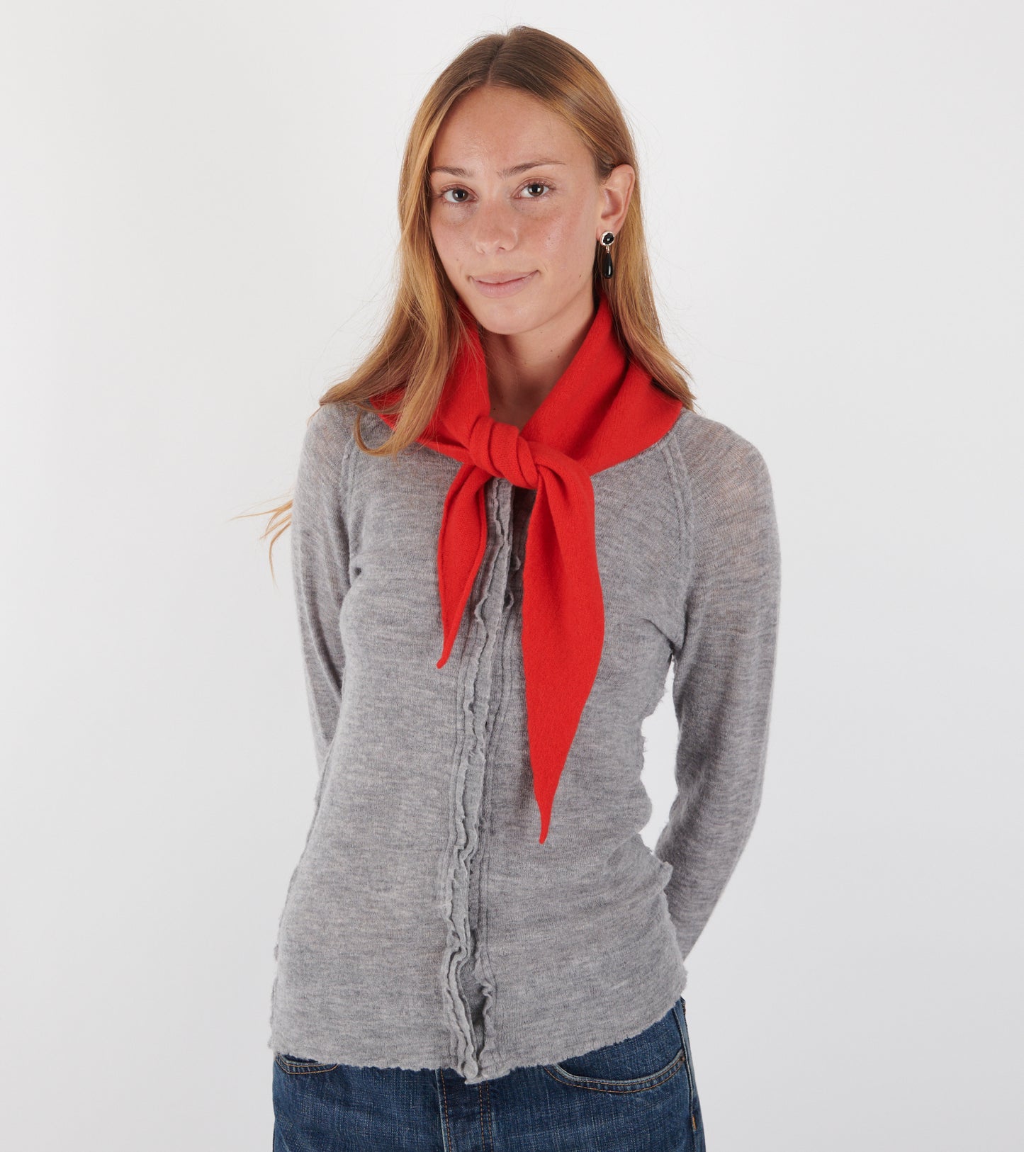 Plain Triangle Neckerchief Poppy