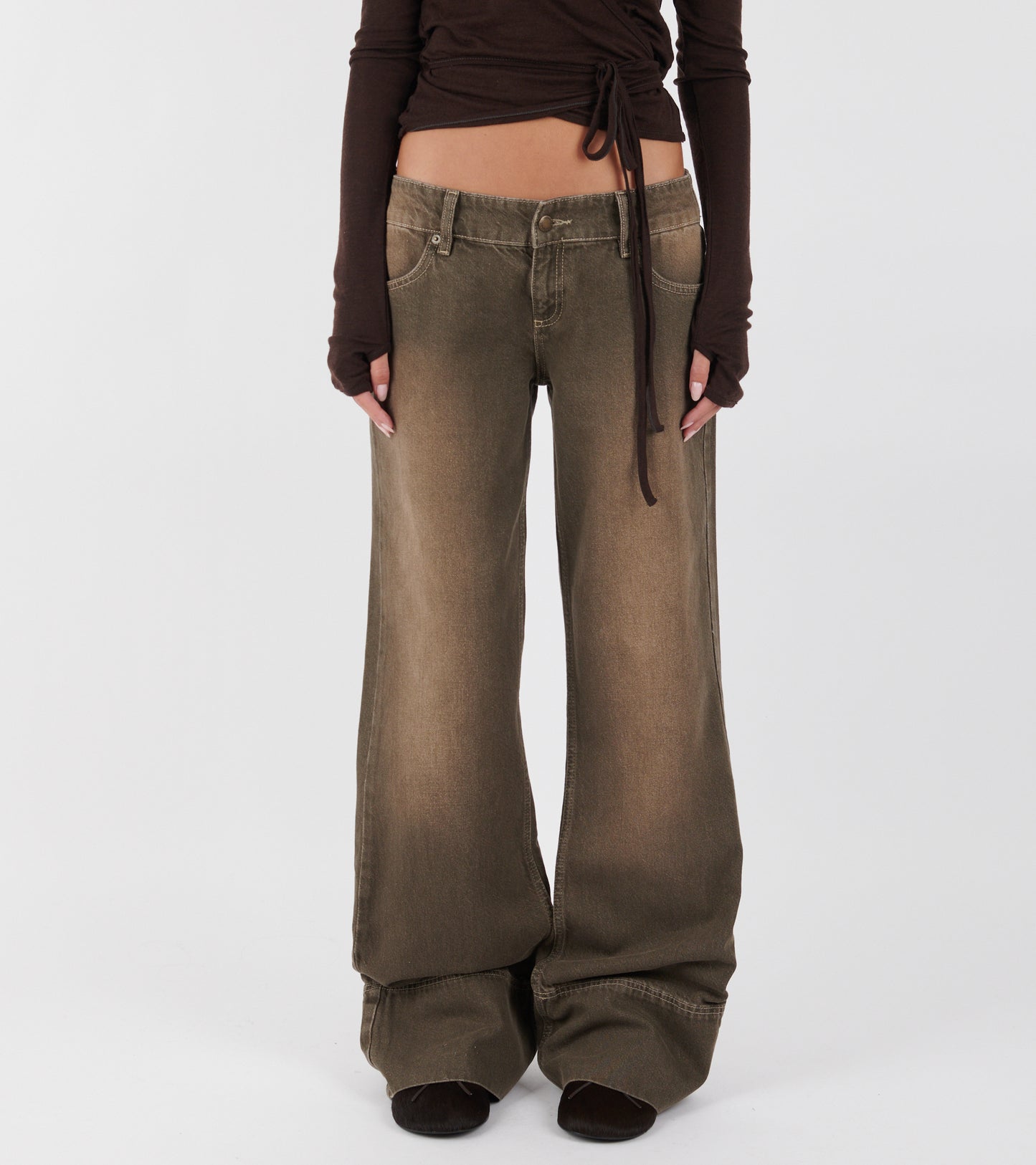 Karli Jeans Dusty Green