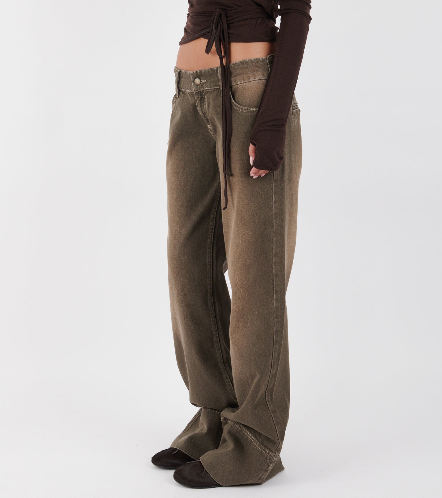 Karli Jeans Dusty Green