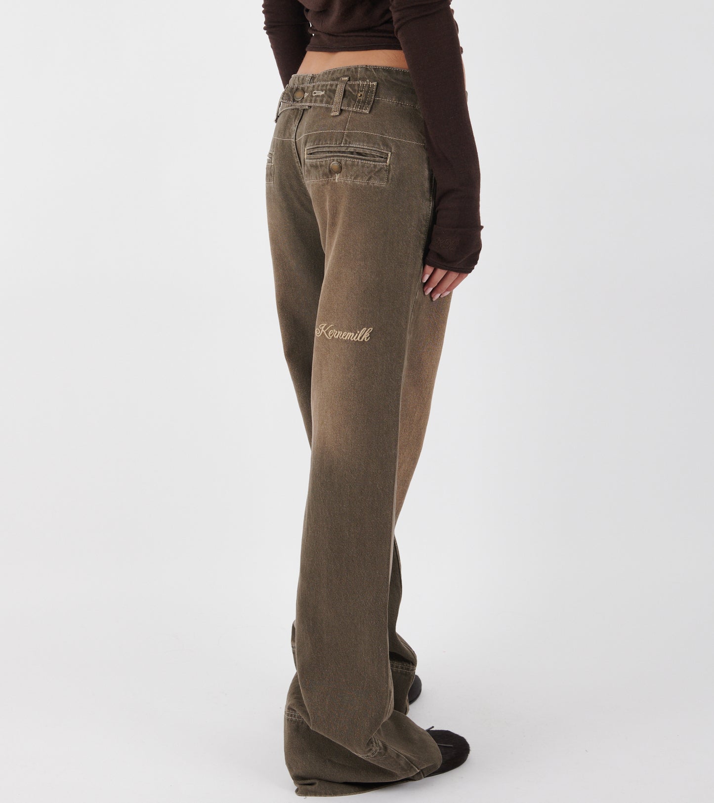 Karli Jeans Dusty Green