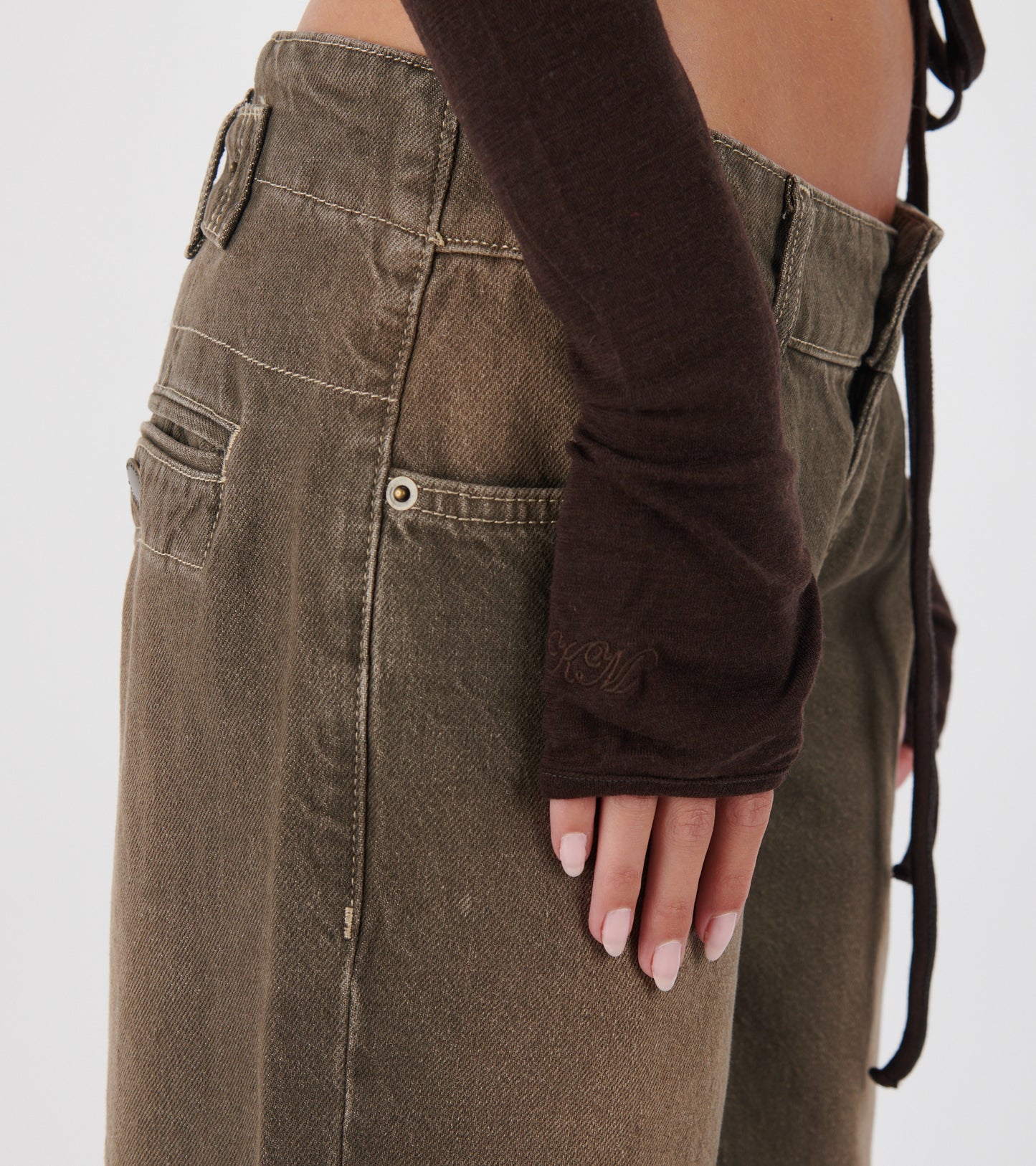 Karli Jeans Dusty Green