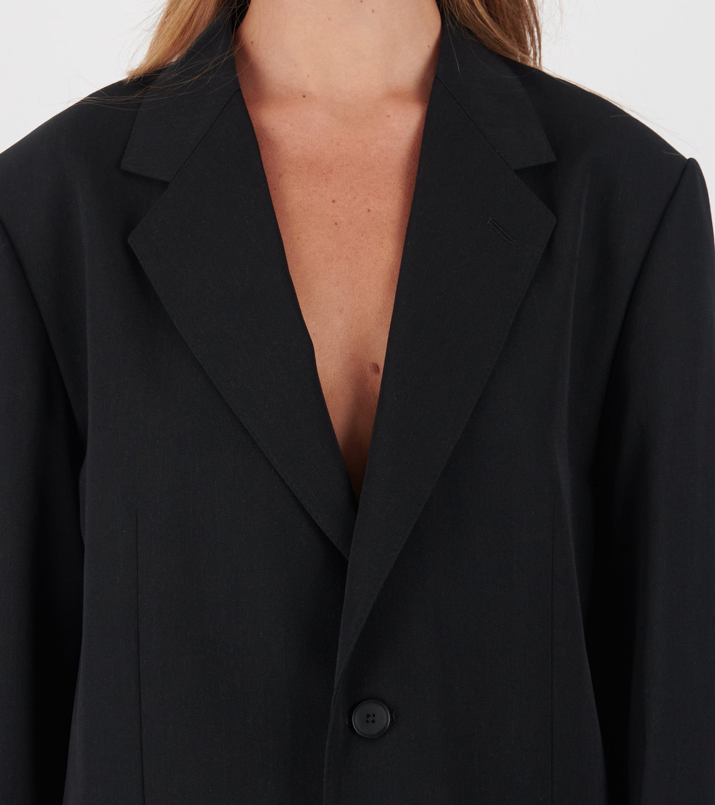 Light Wool Max Gabardine Jacket Top Black