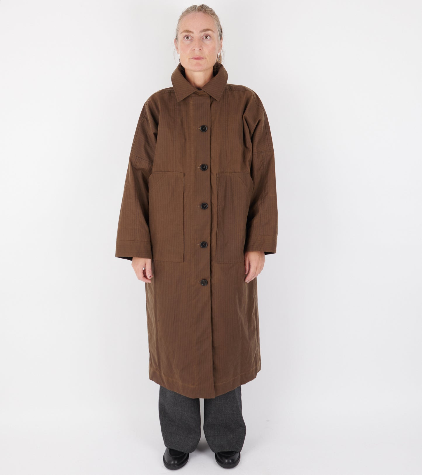 Jay Coat Oilskin Ripstop Silkwax Bark