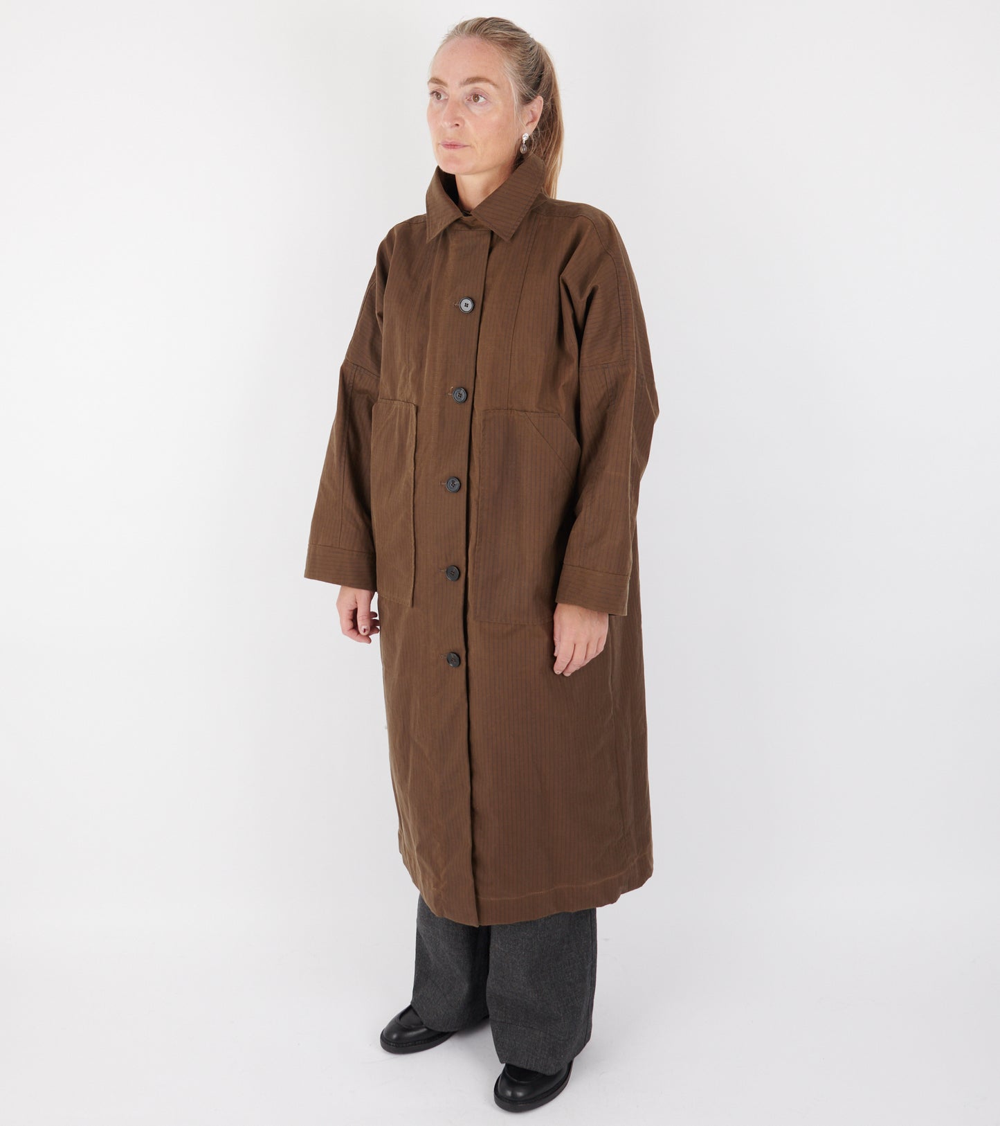 Jay Coat Oilskin Ripstop Silkwax Bark