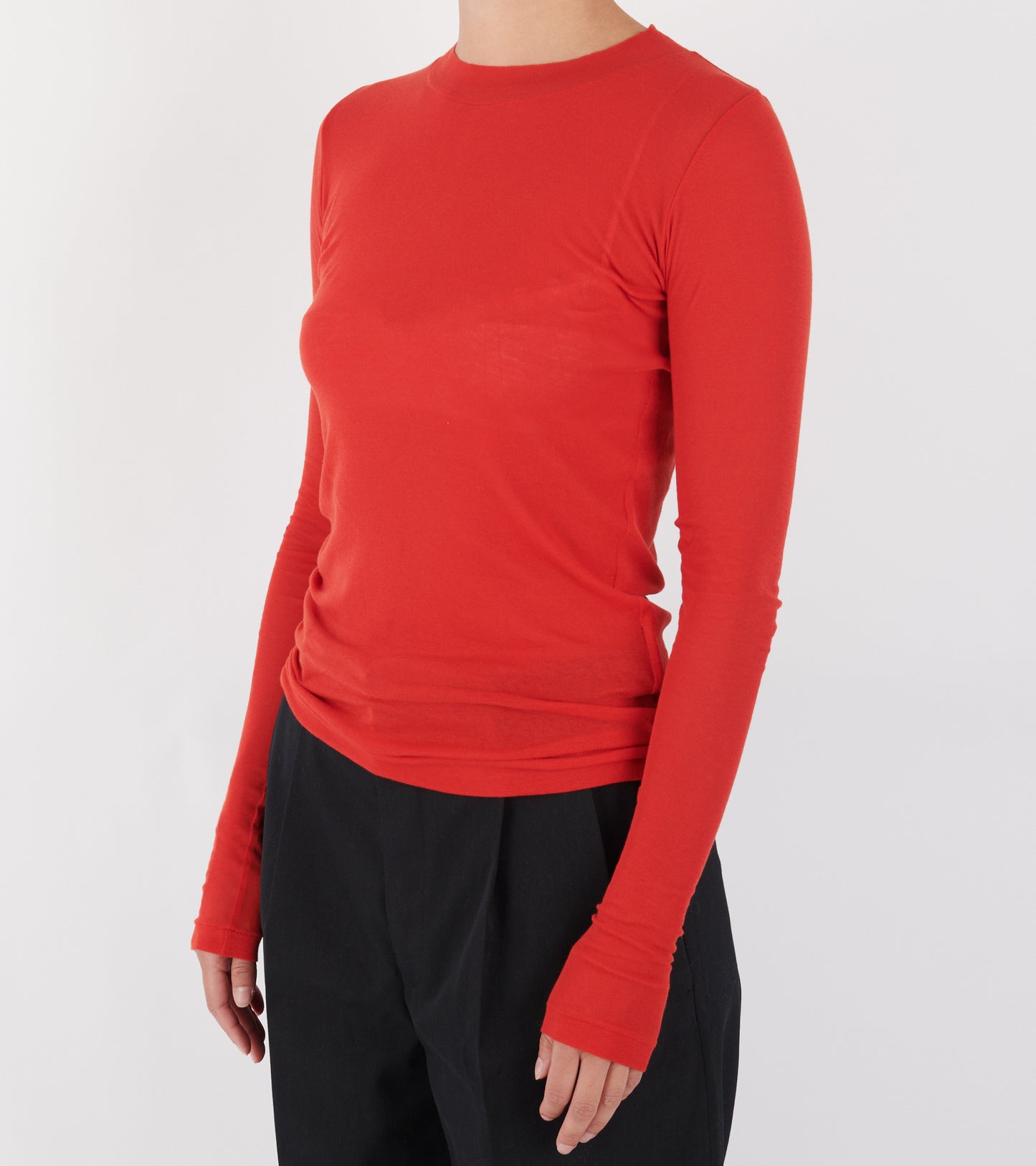 Super High Gauge Sheer Rib L/S Tee Red