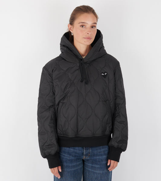 U Black Heart Hooded Jacket Black