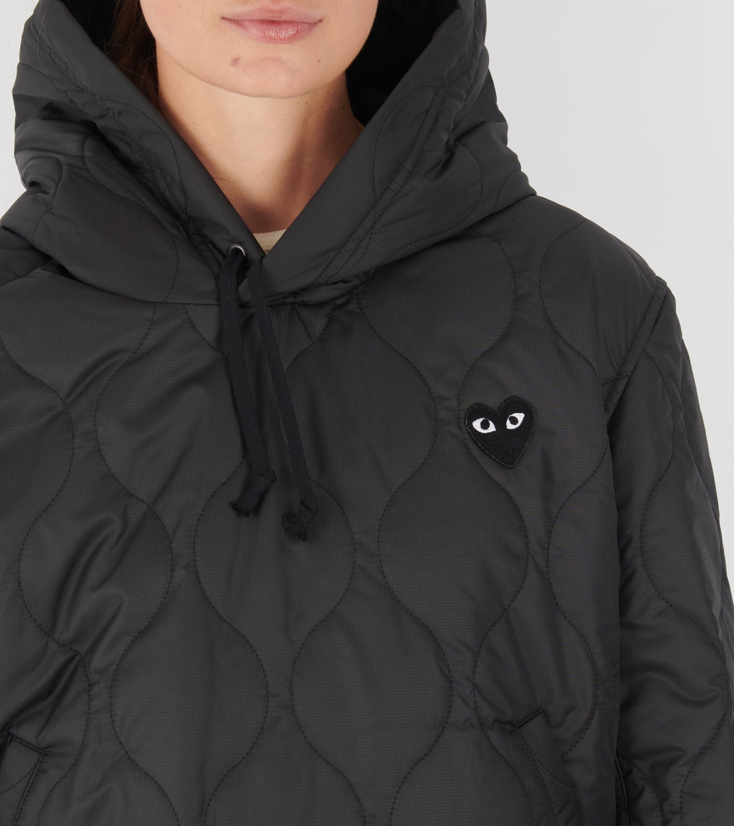 U Black Heart Hooded Jacket Black