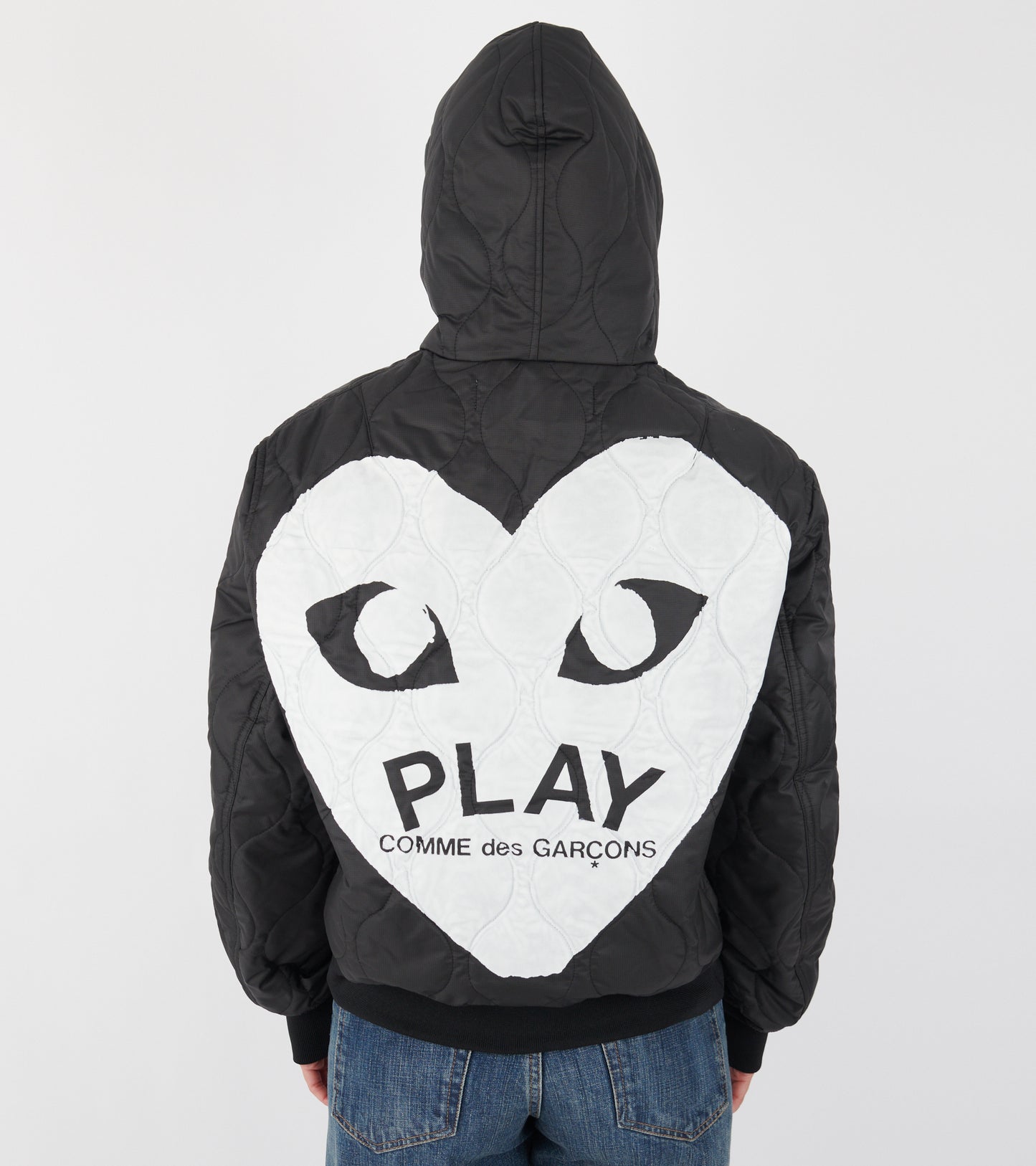 U Black Heart Hooded Jacket Black