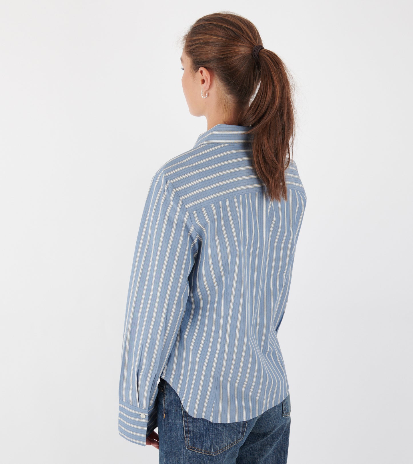 Fauna Shirt Blue/Black/White Stripe