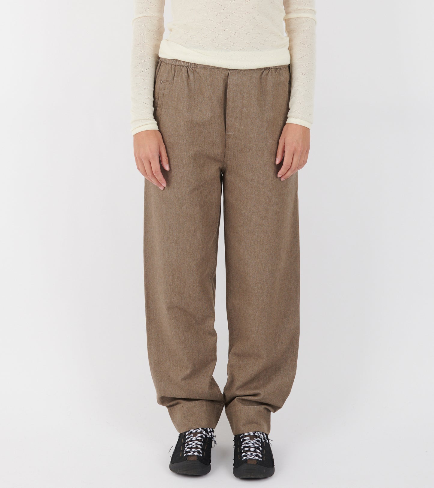 Coco Pant Twill Smokey Brown Melange