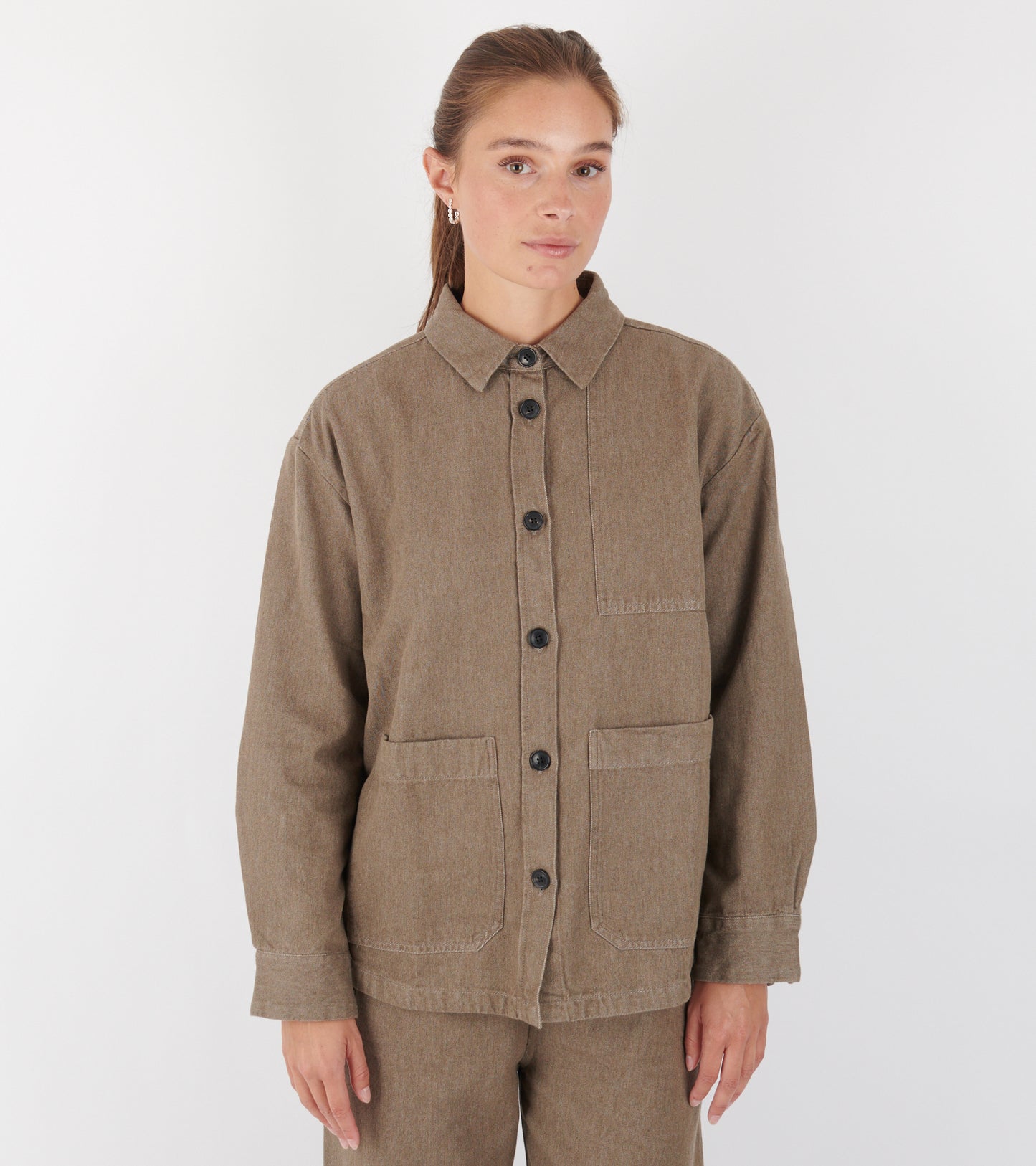 Dusty Shirt Smokey Brown Melange