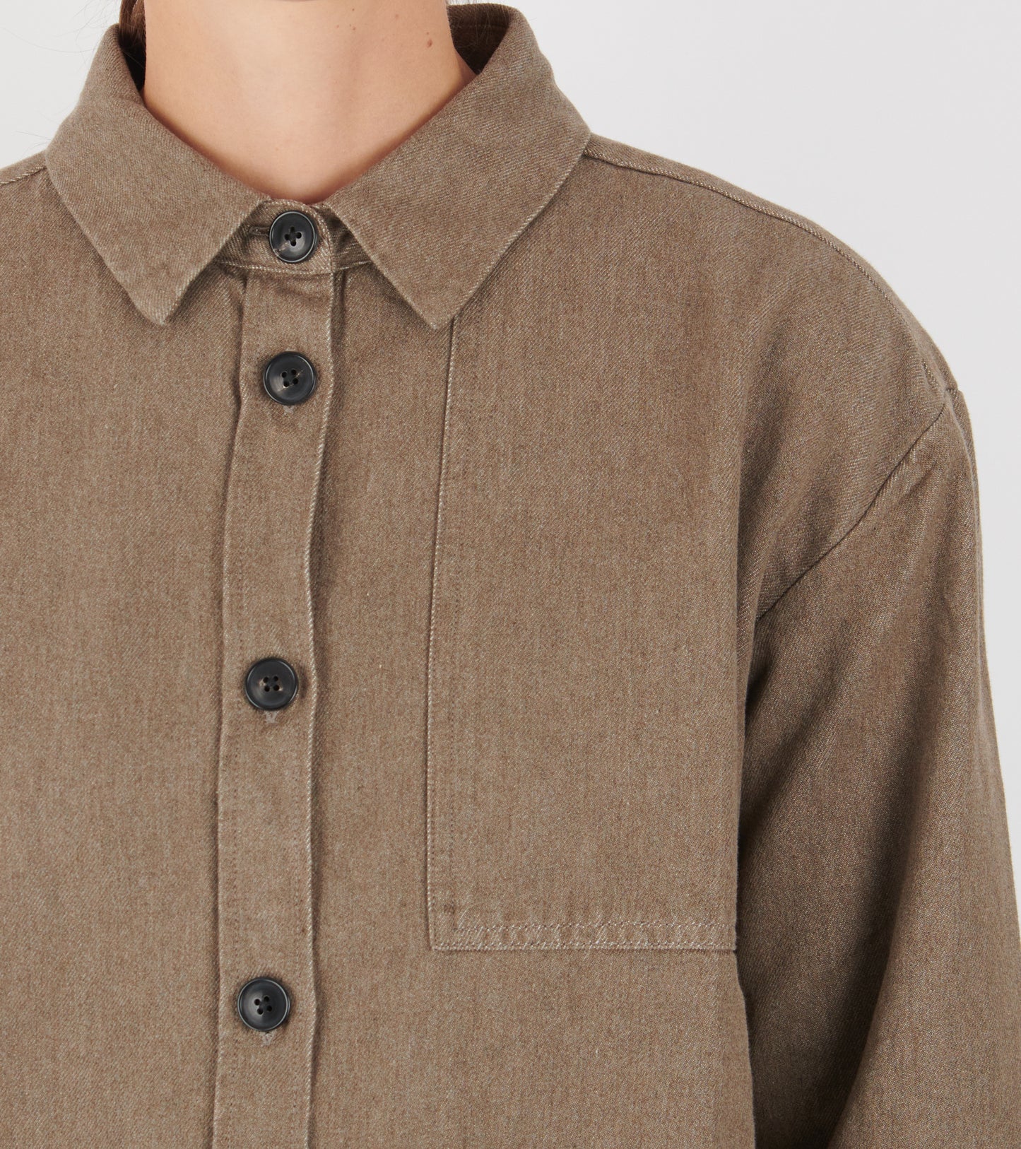 Dusty Shirt Smokey Brown Melange