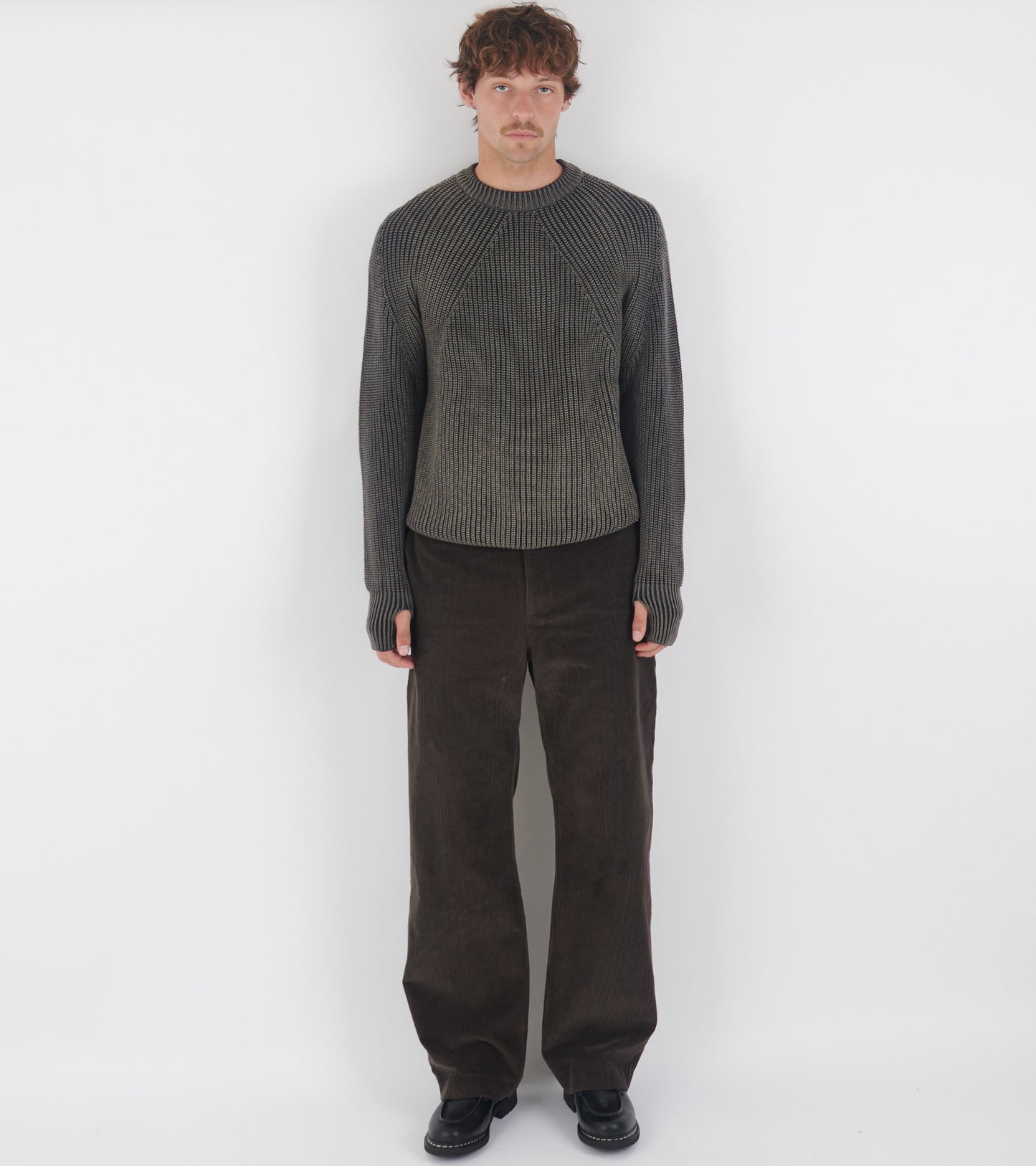 Two Tone Wool Sweater Grey/Navy