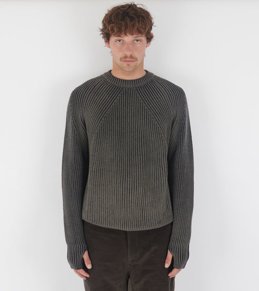 Two Tone Wool Sweater Grey/Navy