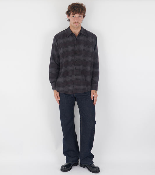 Above Shirt Faded Nocturne Check Flannel