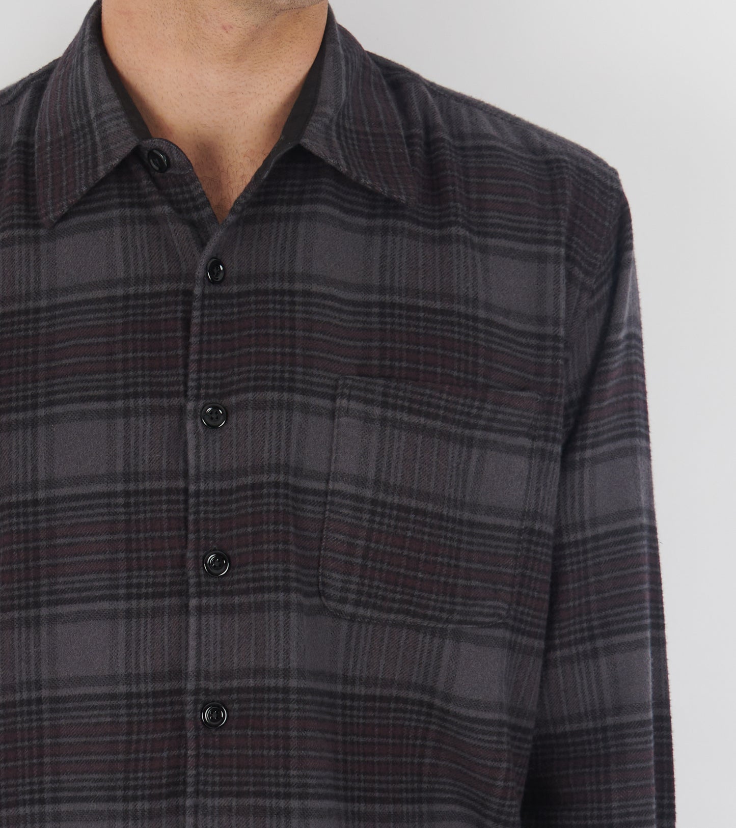 Above Shirt Faded Nocturne Check Flannel