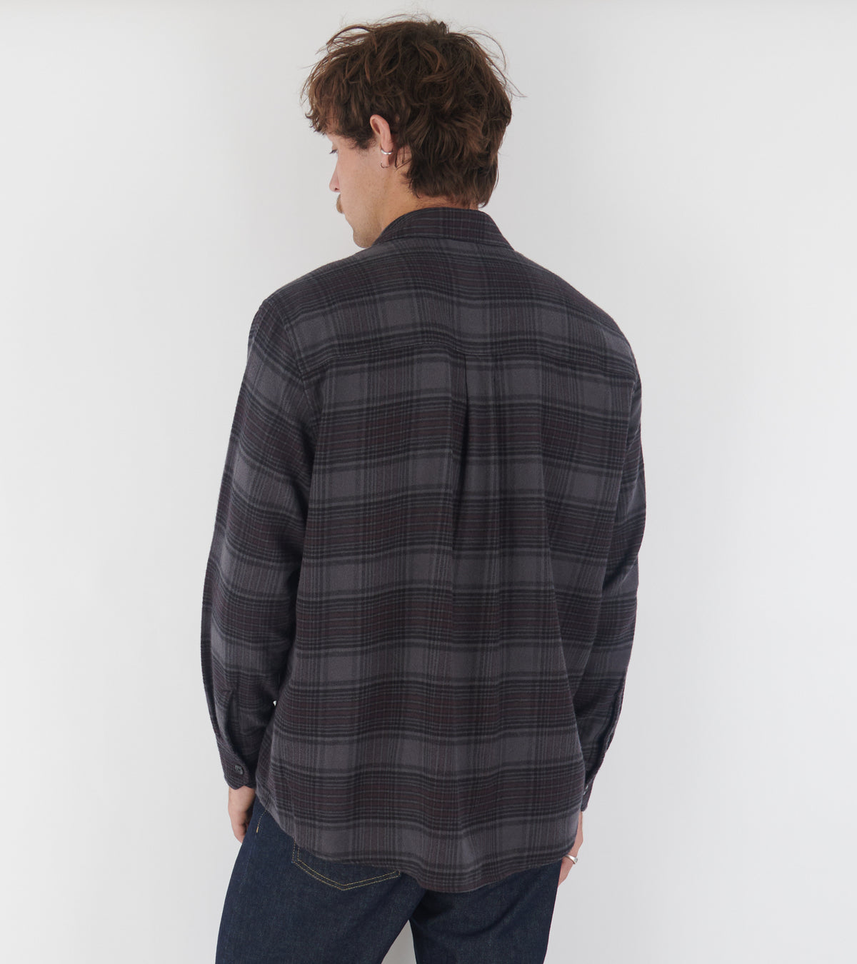 Above Shirt Faded Nocturne Check Flannel