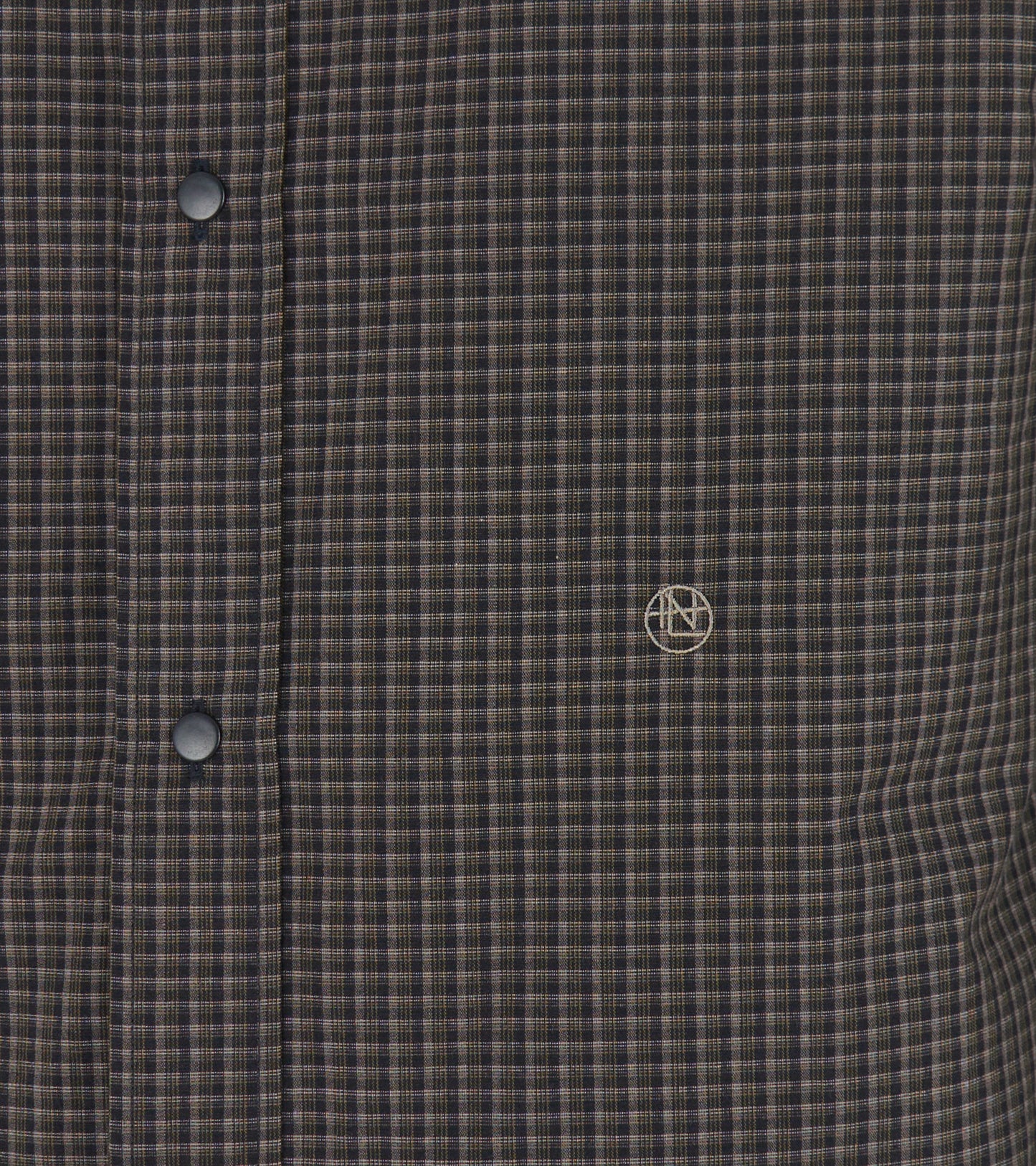 Micro Plaid Wind Shirt Brown/Grey/Navy Mix