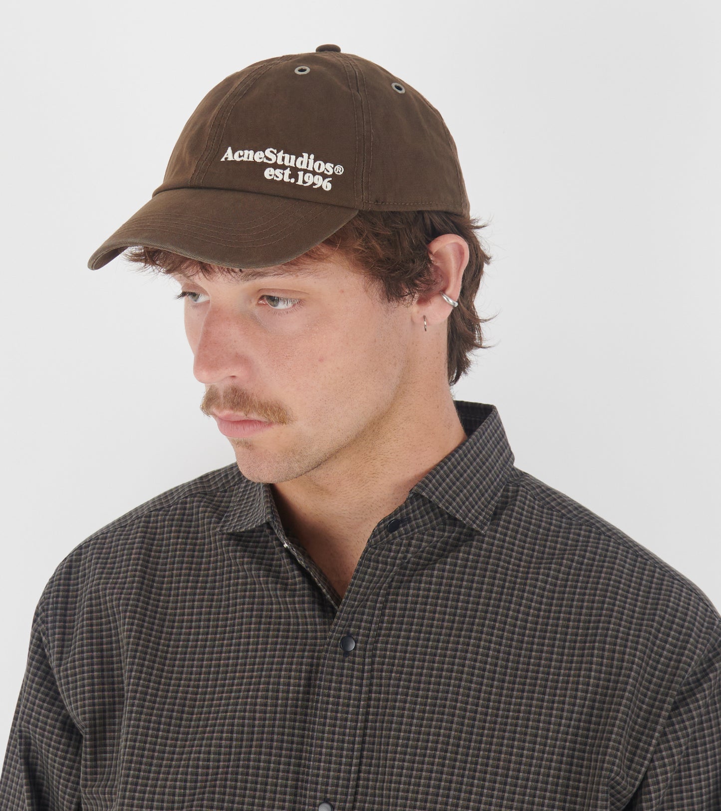 Waxed Logo Cap Brown