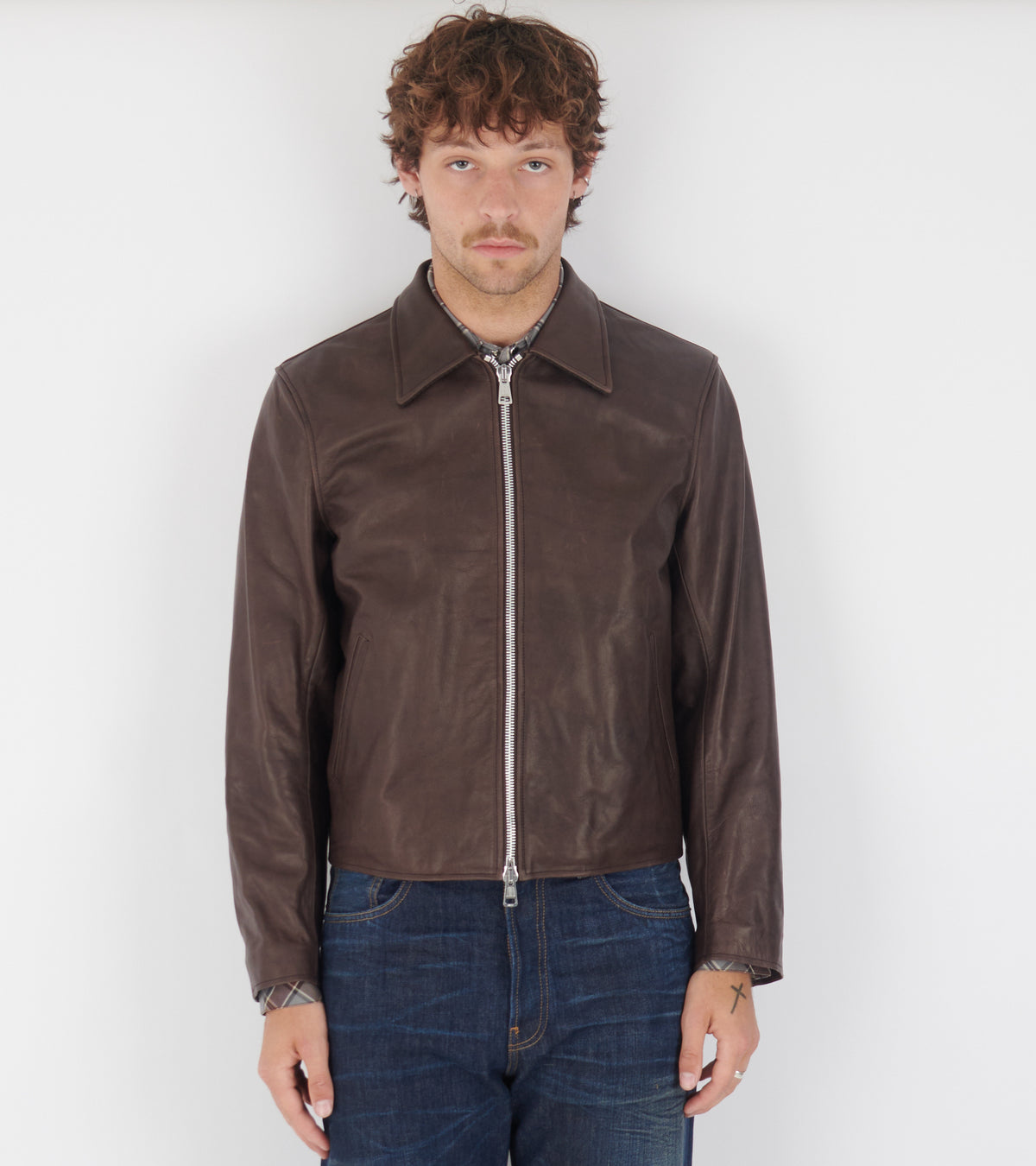 Mini Jacket Matted Brown Waxed Bovine