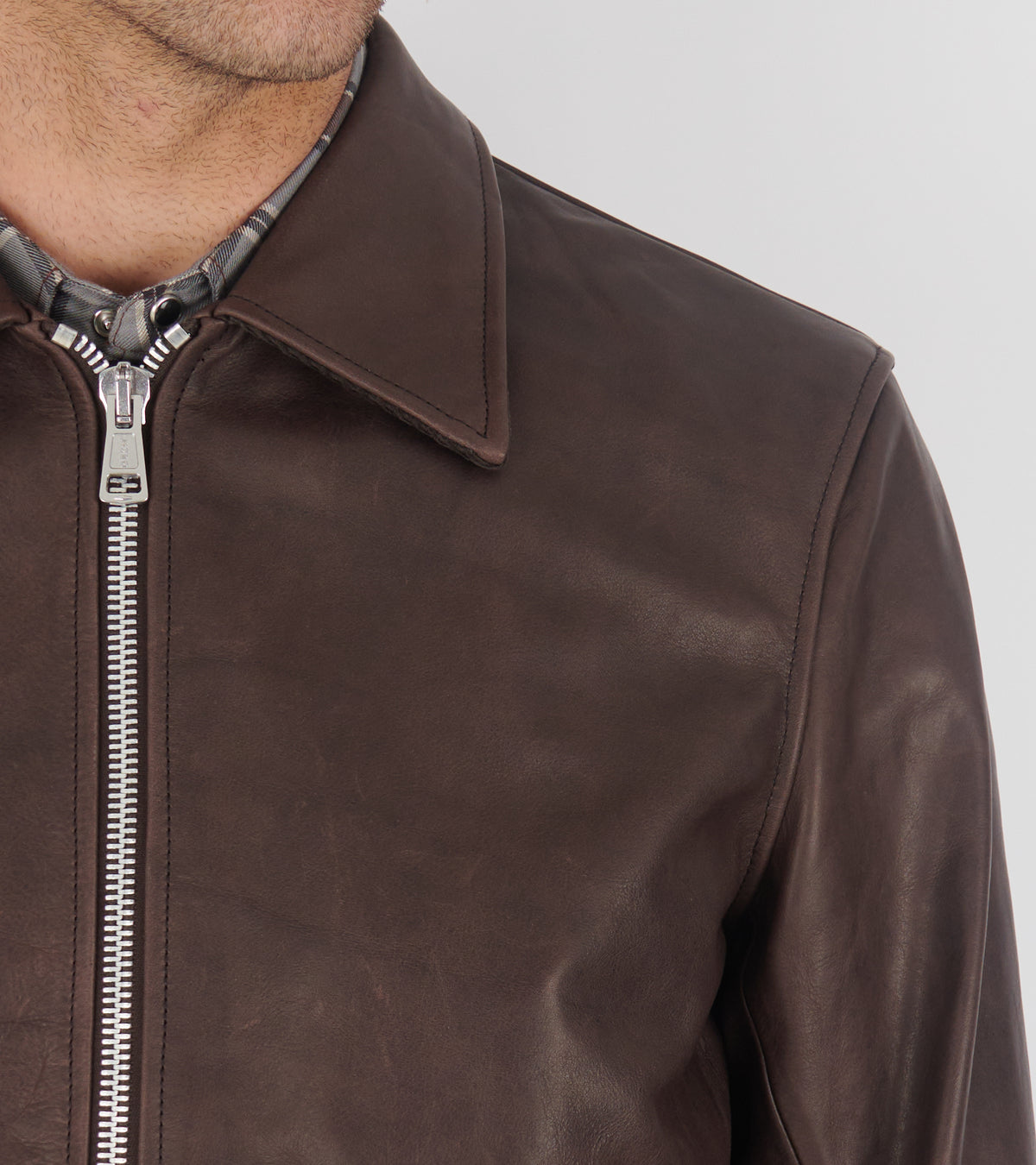 Mini Jacket Matted Brown Waxed Bovine