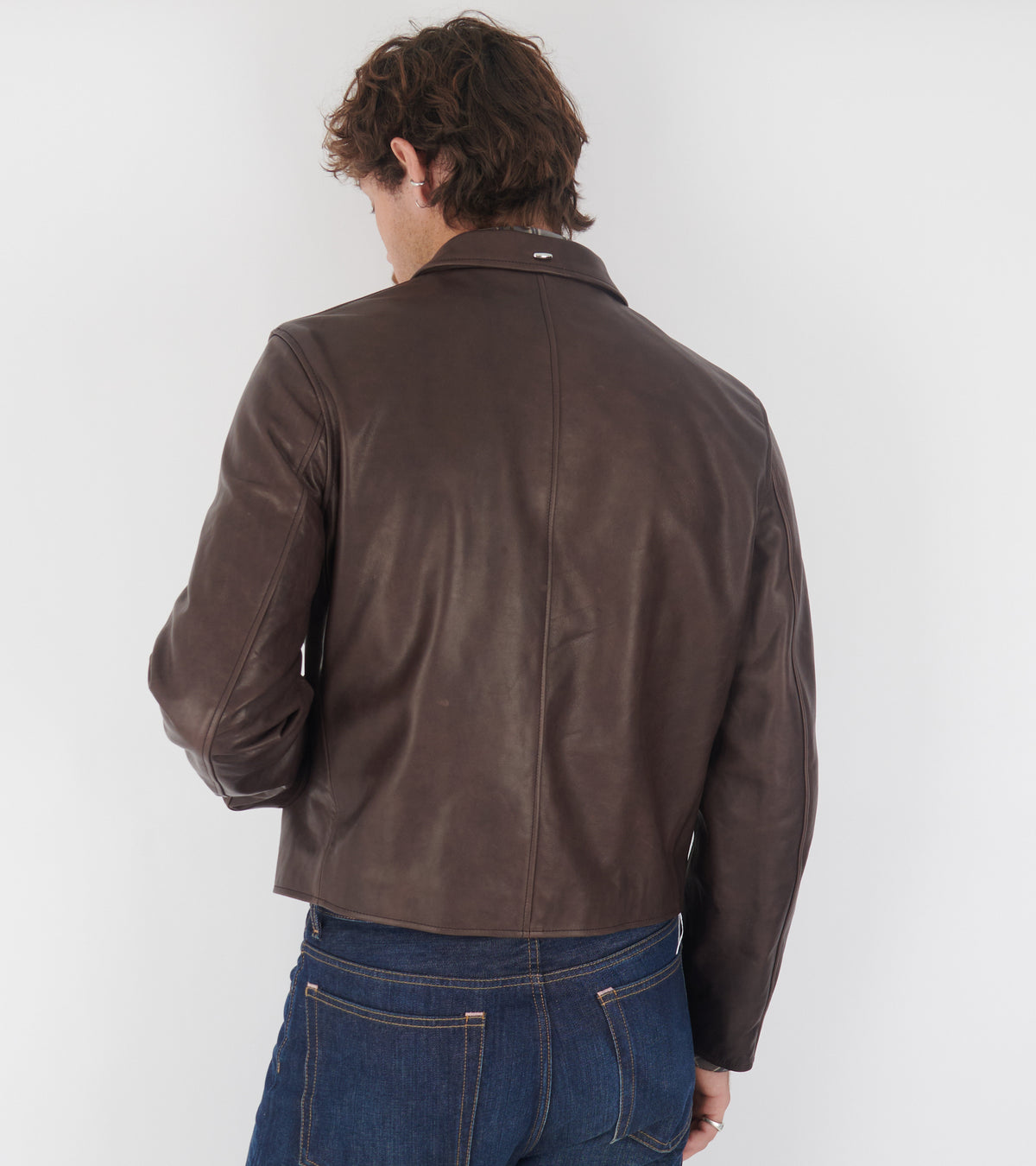 Mini Jacket Matted Brown Waxed Bovine