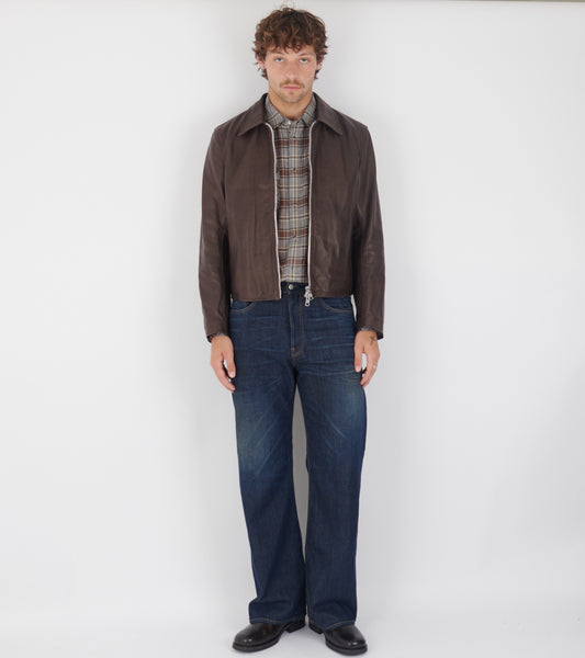 Mini Jacket Matted Brown Waxed Bovine