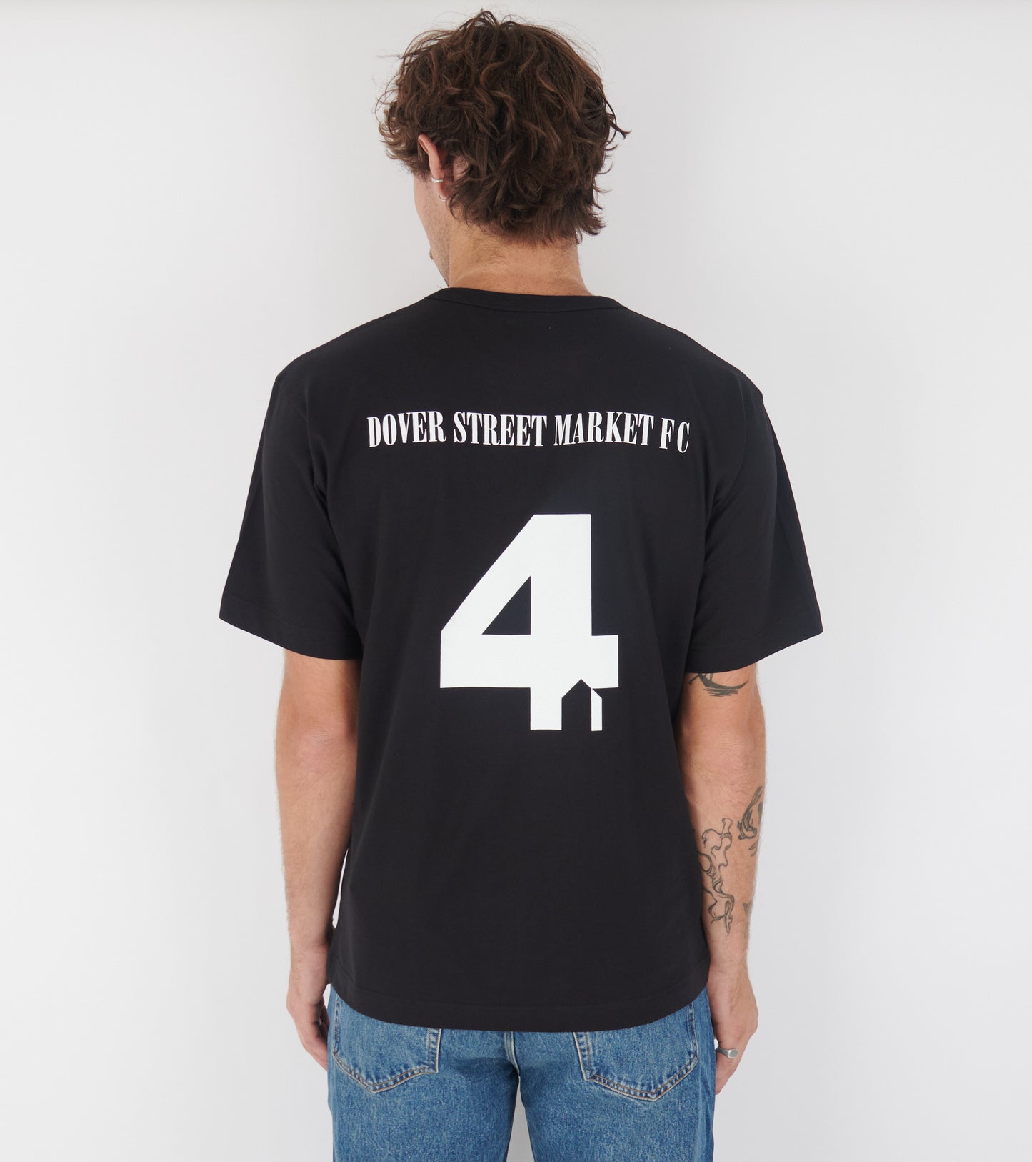 Football Back Print T-shirt Black
