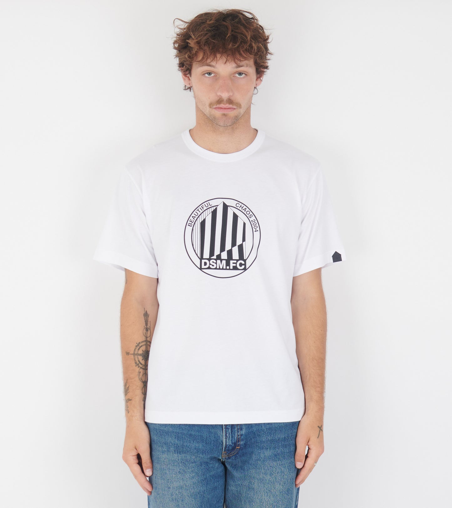 Large Emblem Print T-shirt White