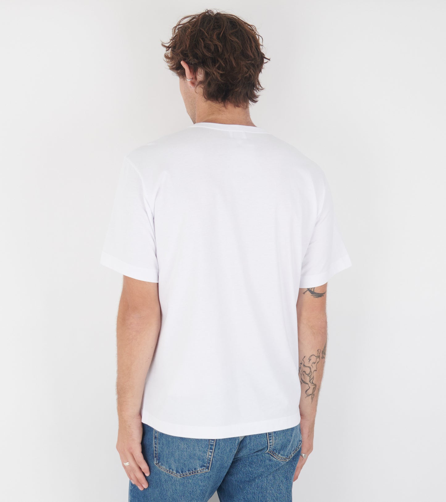 Large Emblem Print T-shirt White