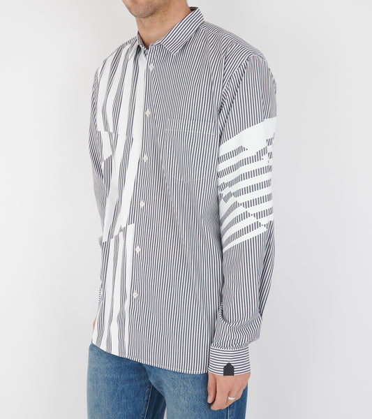 Printed Striped Shirt Black/White