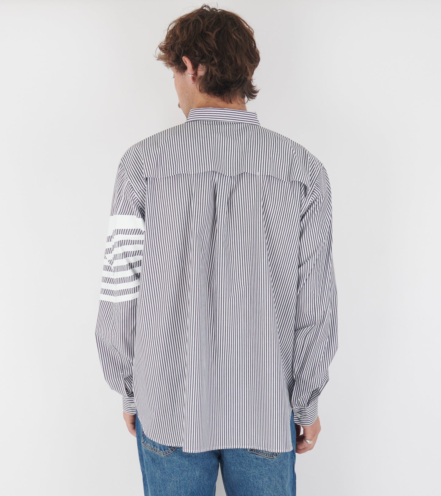 Printed Striped Shirt Black/White