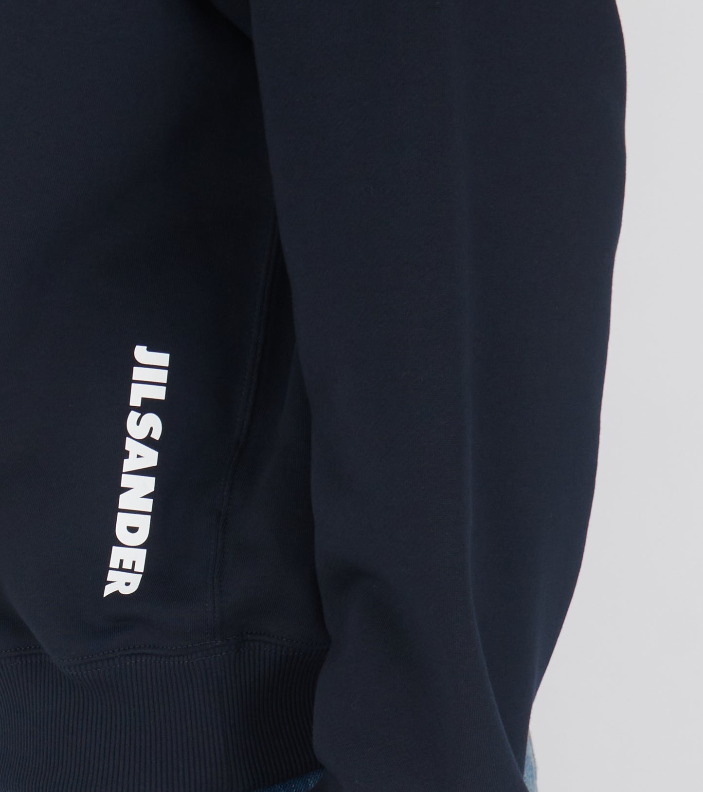 Light Soft Brushed Cotton Terry Sweatshirt Navy