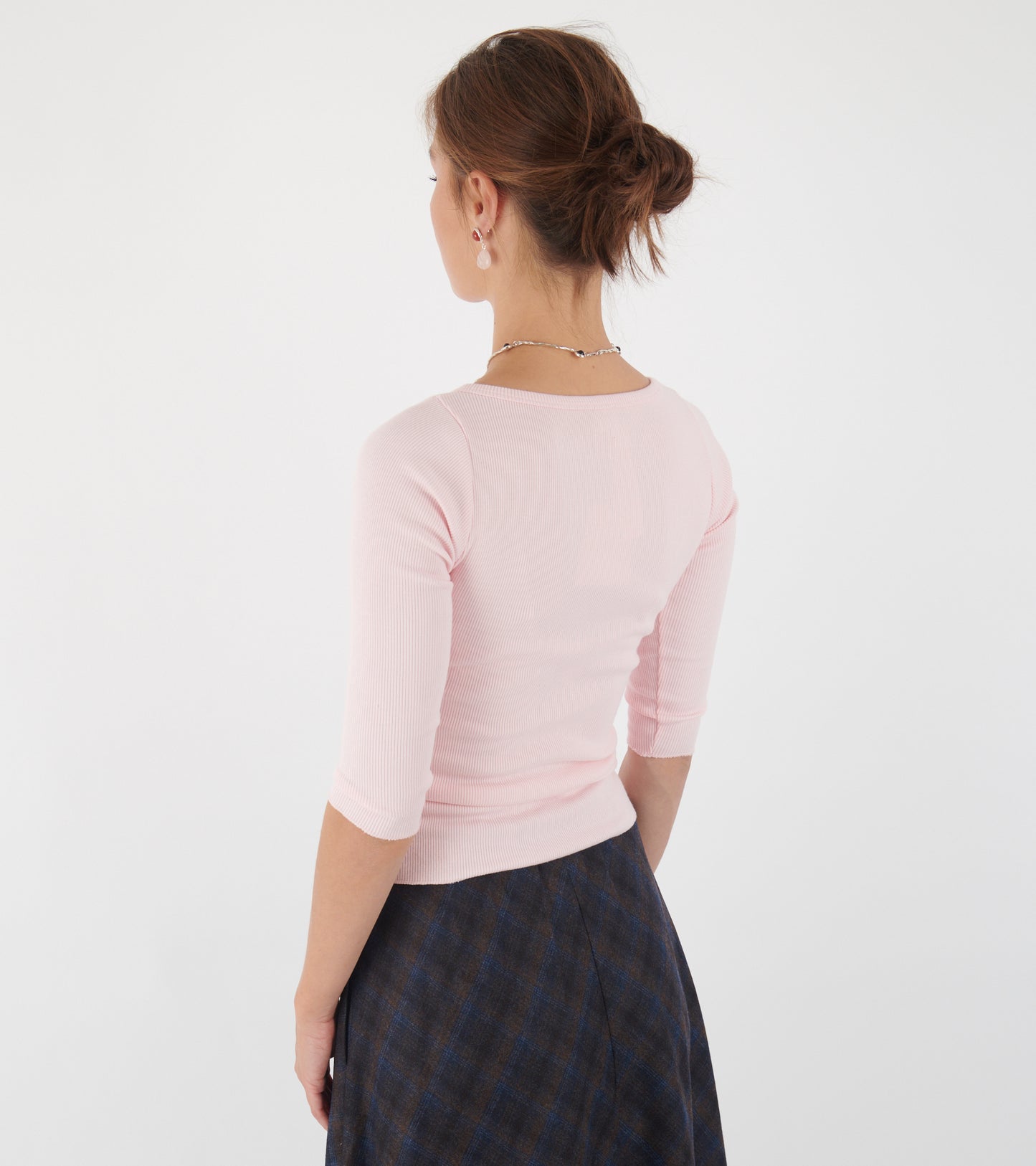 Laura Boat Neck Top Pink