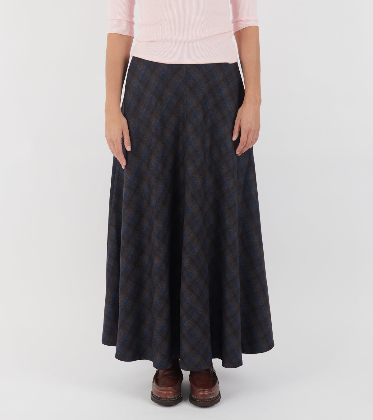 Maya Skirt Check Bleu