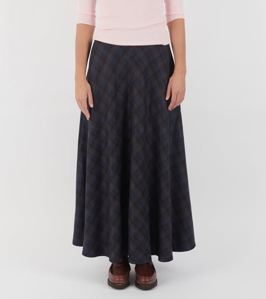 Maya Skirt Check Bleu