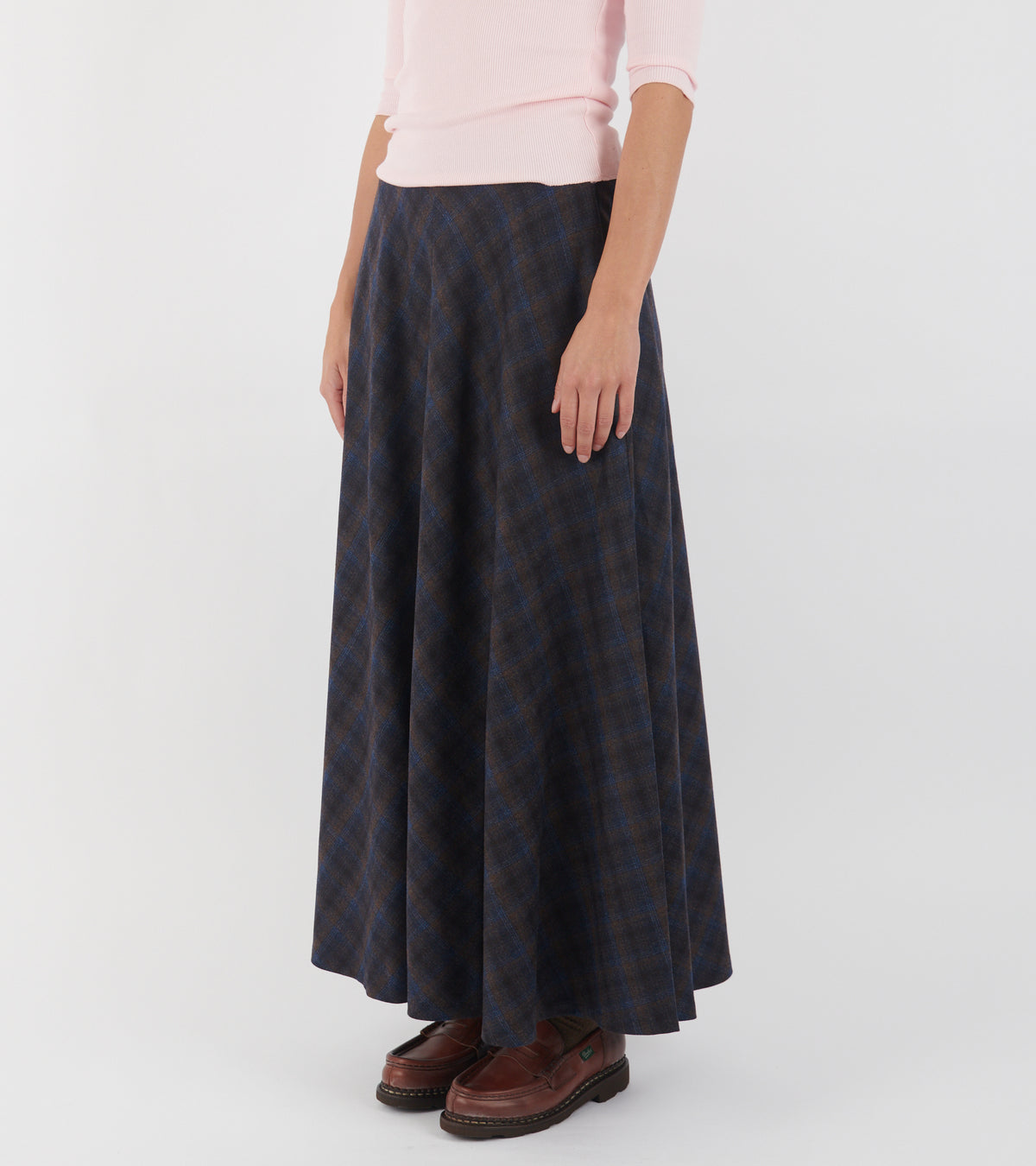Maya Skirt Check Bleu