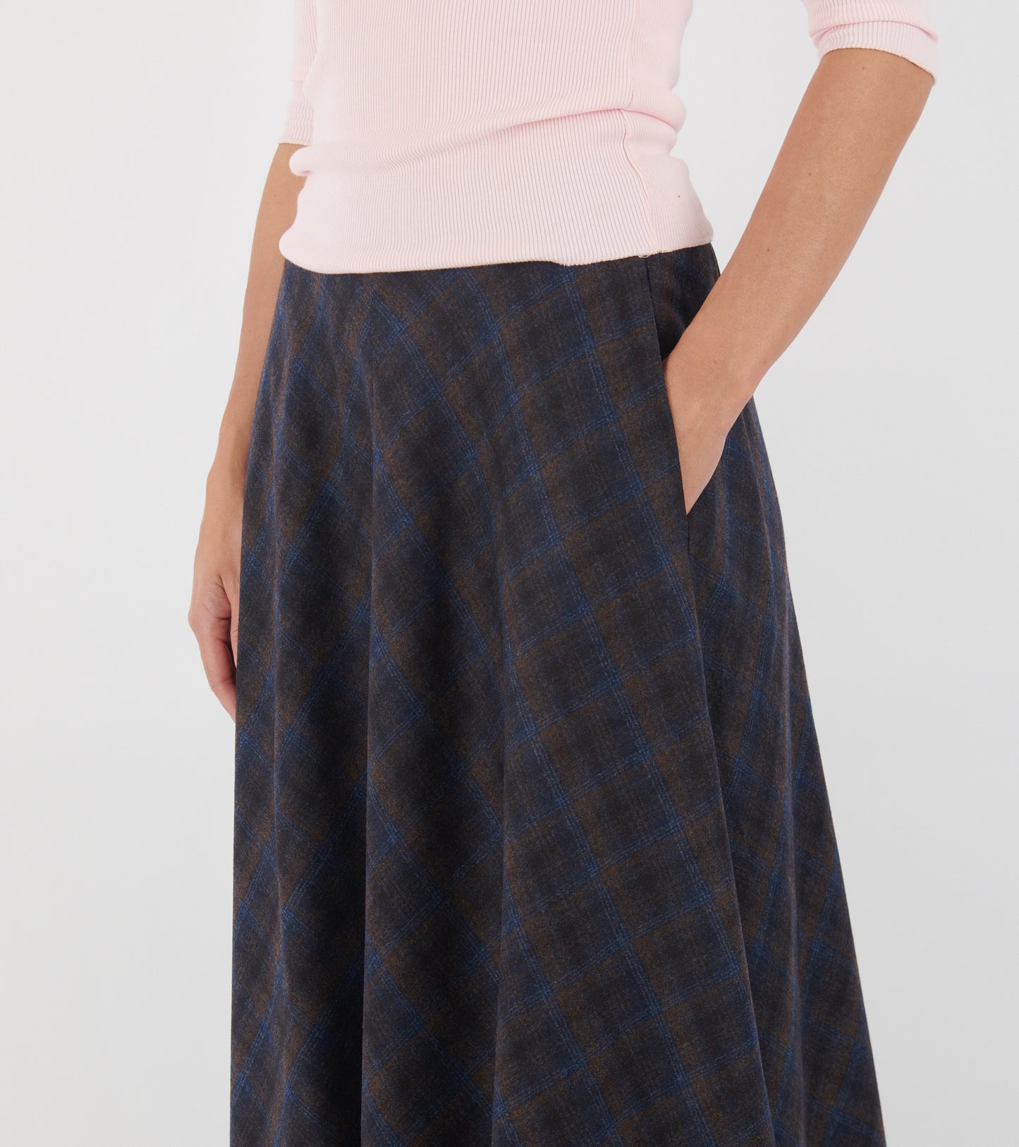 Maya Skirt Check Bleu
