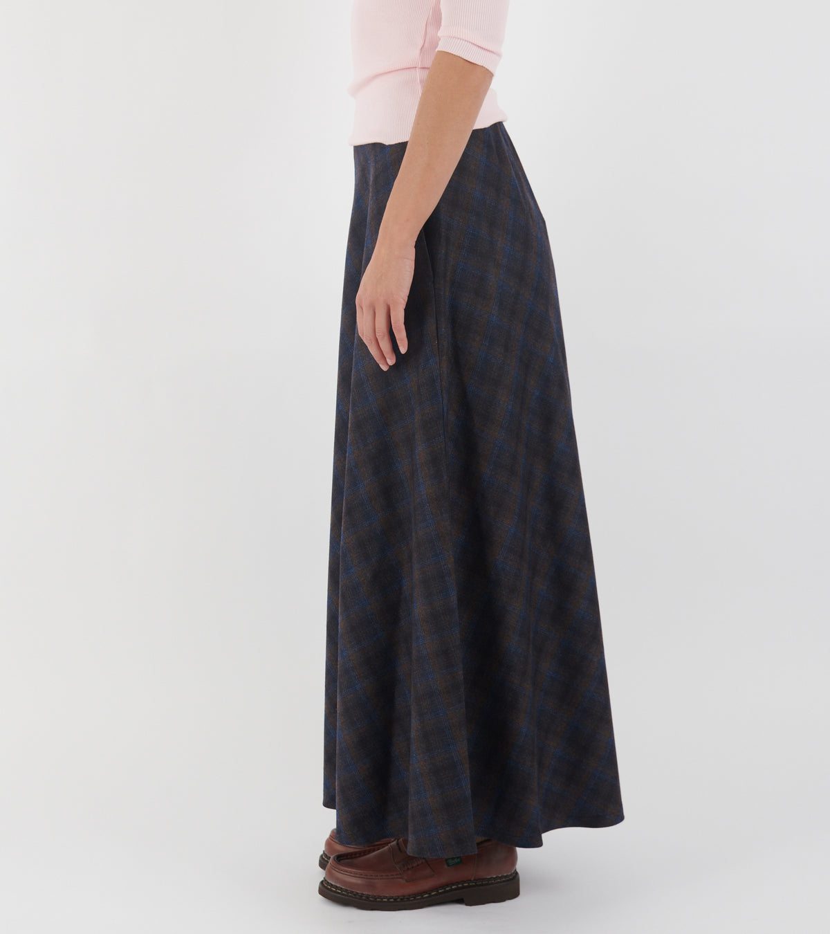 Maya Skirt Check Bleu