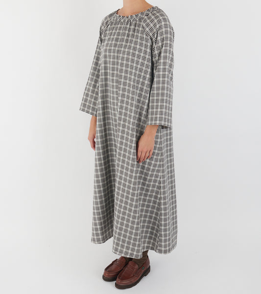 Alma Dress Check White