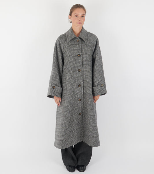 Christine Coat Check Grey