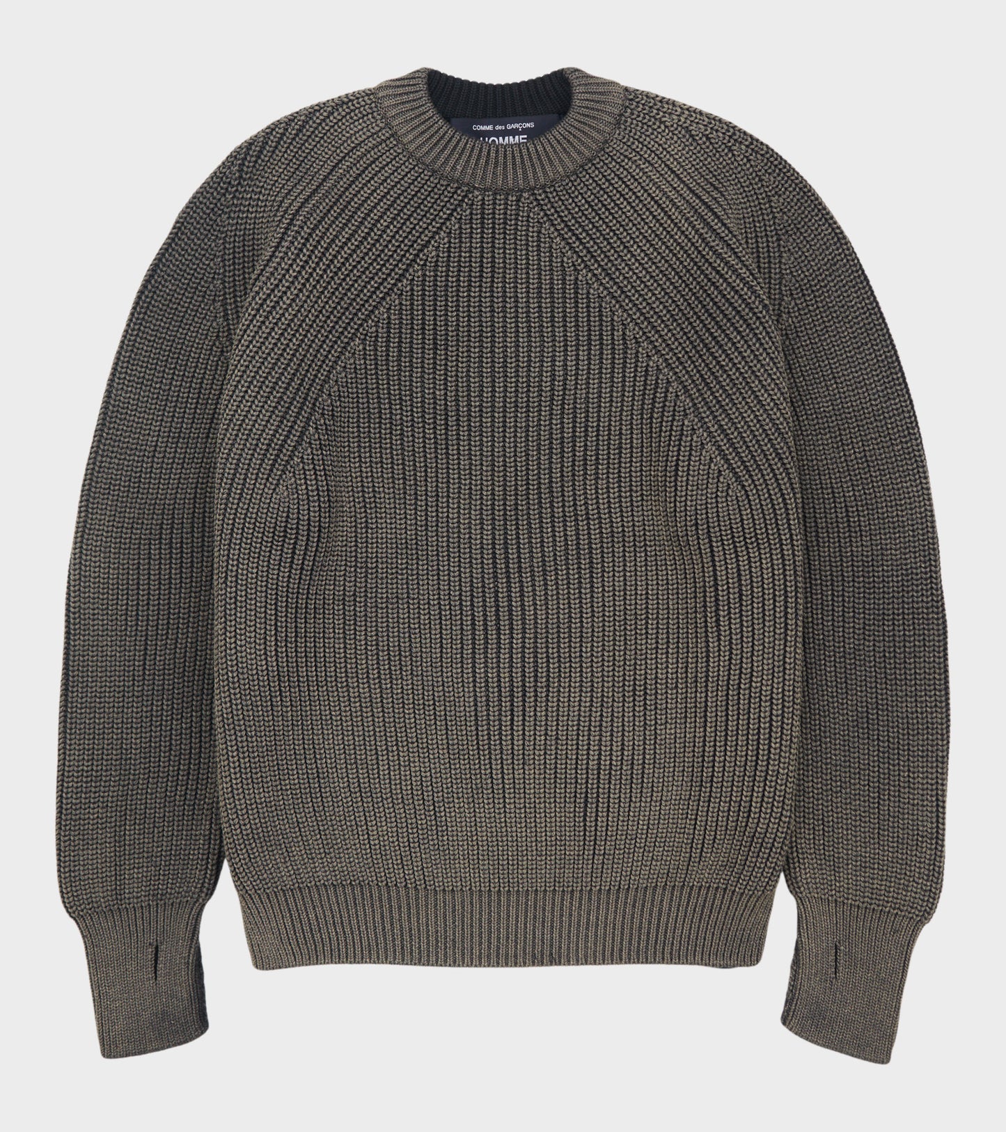 Two Tone Wool Sweater Grey/Navy