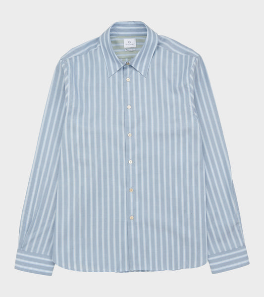 Striped LS Regular Fit Shirt Blue