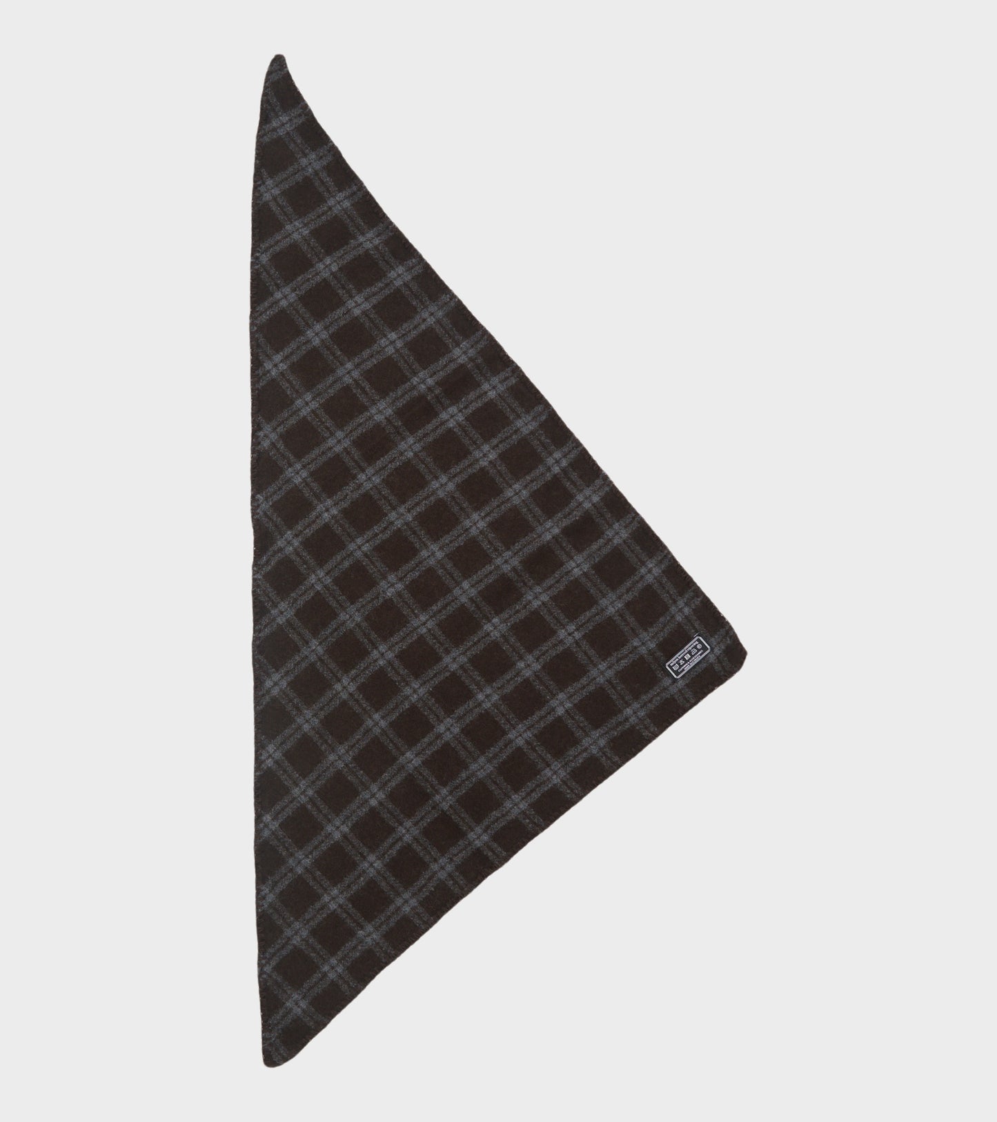 Triangle Scarf Brown Grey Check