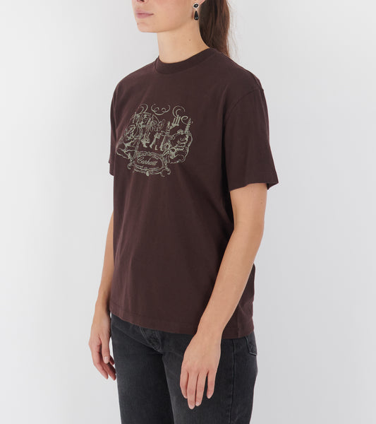 W' S/S Chez WIP T-shirt Palisander Stone Washed
