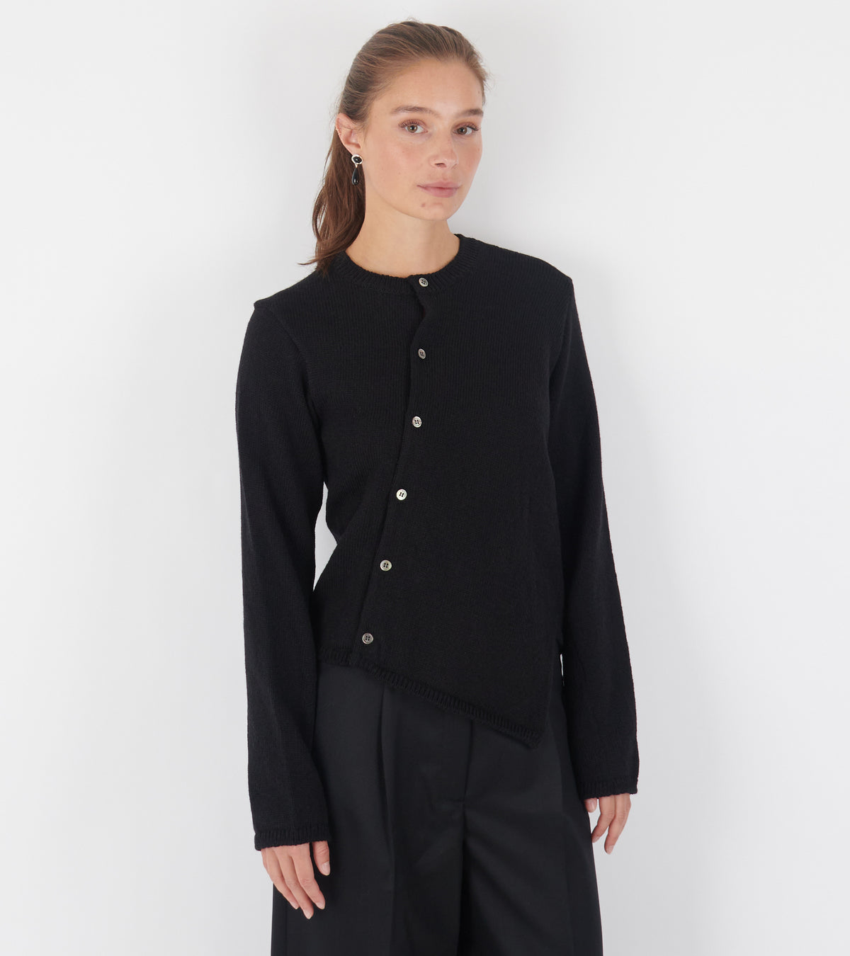 Asymmetrical Cardigan Black